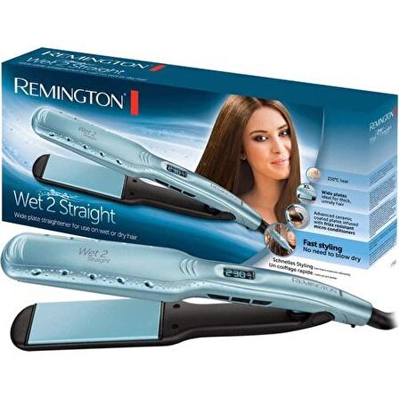 Remington S7350 Wet 2 Straight Titanyum Seramik Dijital Ekranlı Saç Düzleştirici 