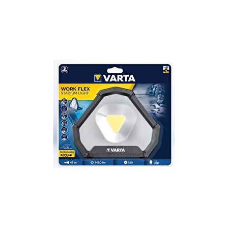 Varta 18647 Work Flex Stadyum Işığı Cob LED Şarjlı Fener