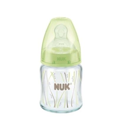 Nuk FC Silikon Emzikli First Choice Cam Biberon Yeşil 120 Ml - Yeşil