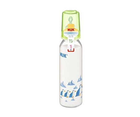 Nuk Silikon Emzikli Cam Biberon 250 Ml - Yeşil