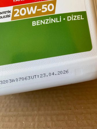 Castrol GTX 20W-50 Sentetik 4 Litre Motor Yağı TAZE ÜRETİM (04/2026 Üretim)