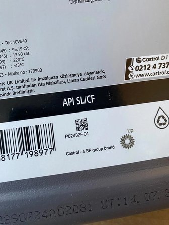 Castrol GTX 10W-40 4 Litre Sentetik Motor Yağı Taze Üretim (07/2026 Üretim)
