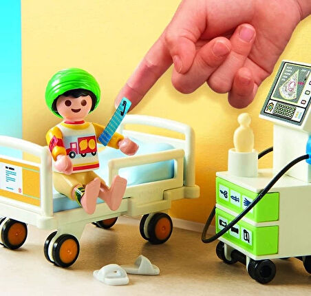 Playmobil 70192 Şehir Hayatı Çocuk Hastanesi Odası, eğitici oyuncak, eğlenceli yaratıcı rol yapma, oyun seti 4 yaş ve üzeri çocuklar için uygundur