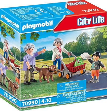 Playmobil 70990 Şehir Hayatı Modern Ev Çocuklu Büyük Anne ve Büyük Baba, eğlenceli, yaratıcı rol yapma, oyun setleri 4 yaş ve üzeri çocuklar için uygundur