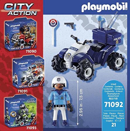 Playmobil City Action 71092 Polis Dörtçeker Arazi Aracı