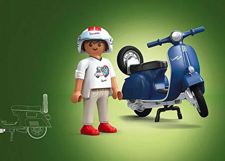 Playmobil 71622 -1969 Vespa 150 Sprint Veloce mavi