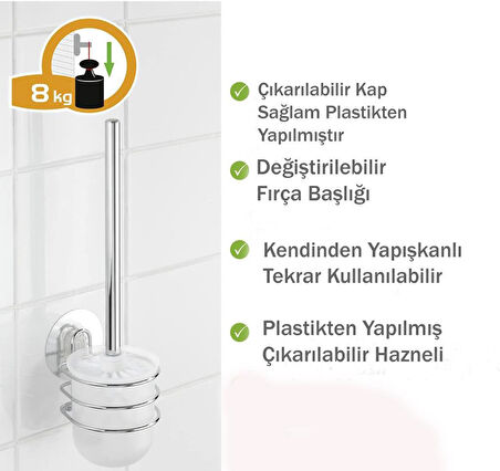 Wenko Yüksek Kaliteli Çelik WC Fırça Seti 