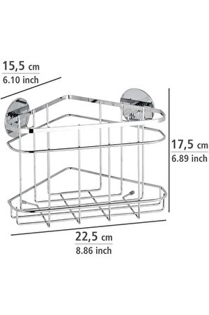 Paslanmaz Çelik Yapışkanlı Banyo Rafı Şampuanlık