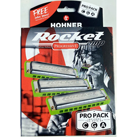 Hohner M2015XP Rocket Amp Propack 3\'lü Mızıka Seti (Do Majör - Sol Majör - La Majör)