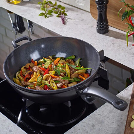 Fissler Ceratal Orbit Black Wok Tava 32 cm