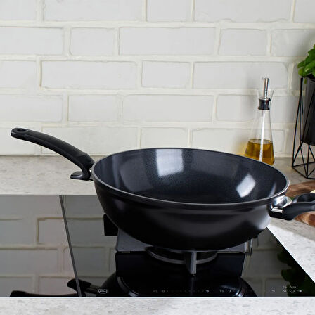 Fissler Ceratal Orbit Black Wok Tava 32 cm