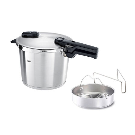 Fissler Vitaquick Premium 6 Litre Düdüklü Tencere + Buharda Pişirme Aparatı