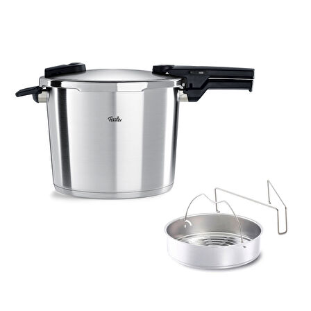 Fissler Vitaquick Premium 8 Litre Düdüklü Tencere + Buharda Pişirme Aparatı