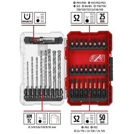 Einhell Beton Matkap Uç Seti 33 Parça M-BOX Kutu