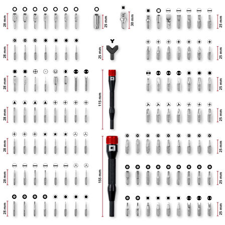 Einhell Hassas Bits Set 114 Parça - 49115040