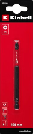 Orijinal Einhell Darbeli Bit, 100 mm, PZ2 (S2 Çelik, Torsiyon Bölgesi, Verimli Güç Aktarımı, Kırmızı Renk Halkası, E 6.3 Sap) - 49131290