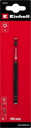 Orijinal Einhell Darbeli Bit, 100 mm, T15 (S2 Çelik, Torsiyon Bölgesi, Verimli Güç Aktarımı, Kırmızı Renk Halkası, E 6.3 Sap) - 49131310