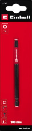 Orijinal Einhell Darbeli Bit, 100 mm, T30 (S2 Çelik, Çift Torsiyon Bölgesi, Verimli Güç Aktarımı, Kırmızı Renk Halkası, E 6.3 Sap)