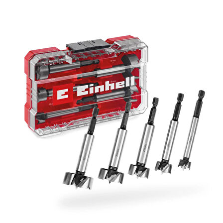 Einhell Tas menteşe uç seti 5 parça, M-Case kutu