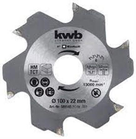 KWB Freze Bıçağı 100x22x4,0mm  49758941