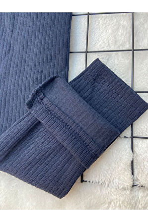 Fitilli Şardonlu Likralı Çocuk Tayt