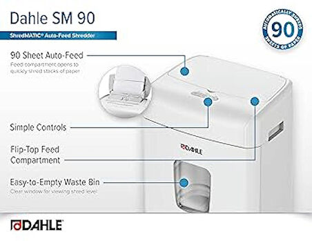 Dahle 35090 Evrak İmha Makinesi Otomatik Besleme (4X12mm) 23LT.