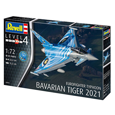 Revell Model Kit Uçak Eurofighter Typhoon The Bavarian Tiger 2021 03818
