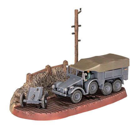 Revell Maket Model Kit Askeri Krupp Protze Kfz 69 3,7cm Pak 03344