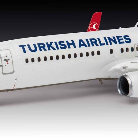 Revell Turkish Airlines Boeing 737-800 Plastik Uçak Maket Kiti 1:144 Ölçek 63 Parça