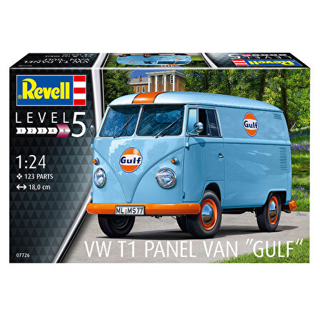 Revell Model Kit Araba VW T1 Panel Van Gulf Decoration 07726