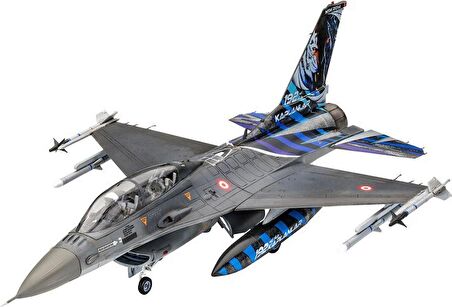 Revell 1/72 Maket Uçak F-16D Tigermeet 2014 Boyalı Set N:63844