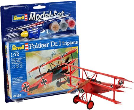 Revell 1:72 Fokker Dr.1 Triplane Model Seti 64116