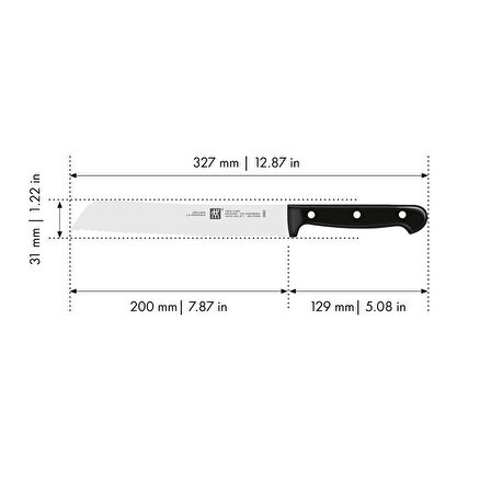 ZWILLING TWIN CHEF 2 Ekmek Bıçağı Dalgalı kenar 20cm - 349162010