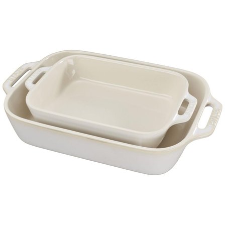 STAUB 405119210 CERAMİCS FIRIN KABI SETİ 2'Lİ IVORY WHİTE