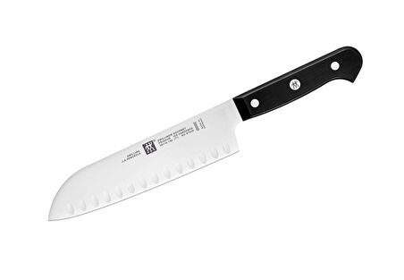 Zwilling 361181810 Gourmet Oluklu Siyah Santoku Bıçağı