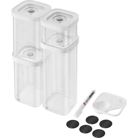 Zwilling Fresh & Save Cube Saklama Kabı Seti, S / 6-Parça, Şeffaf-Beyaz