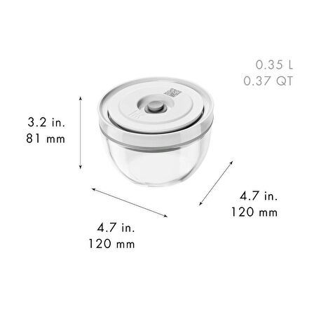 ZWILLING Fresh&Save BOWLS Vacuum Bowl S 12cm Cam Şeffaf - 1030836