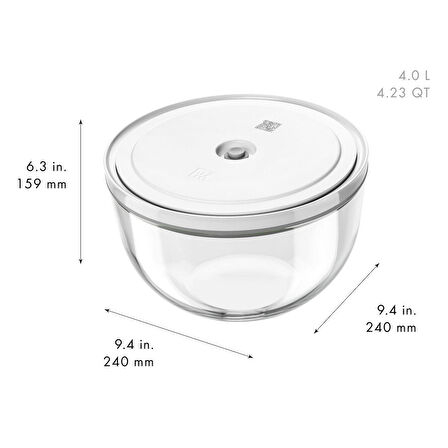 ZWILLING Fresh&Save BOWLS Vacuum Bowl L 24cm Cam Şeffaf - 1030842