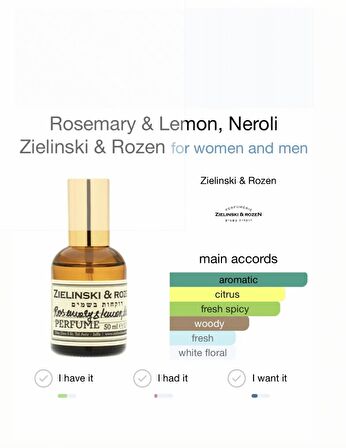 Perfume Rosemary & Lemon Neroli 50 ml