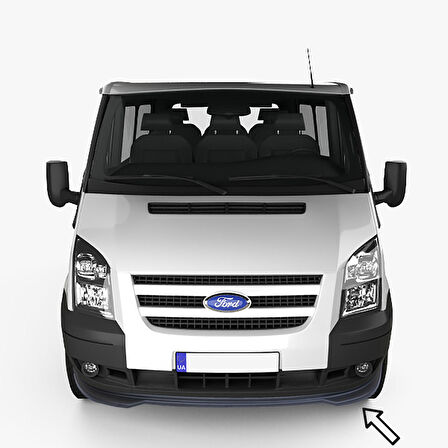 ESA Ford Transit 2000-2013 Siyah Ön Tampon Eki Lip ABS