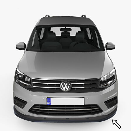 ESA Volkswagen Caddy 2015-2020 Siyah Ön Tampon Eki Lip ABS