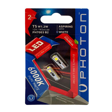 Photon T5 12V W1.2W 3 SMD LED (2Lİ BLİSTER) PH7003 B2