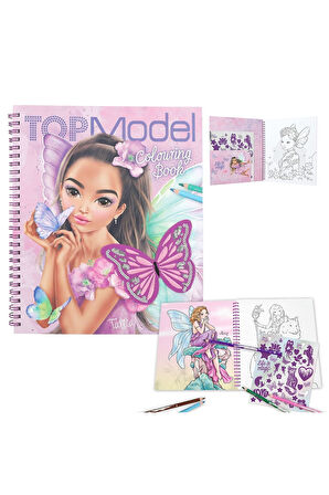 TOPModel Colouring Book With Sequins FAIRY LOVE