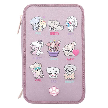 TOPModel LED Dogs Mood Barometer 3 Katlı İçi Dolu Kalem Çantası 412843
