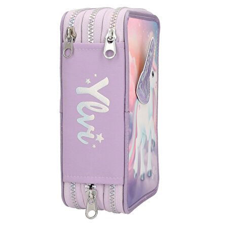 TOP Model Ylvi 3 Katlı İçi Dolu Kalem Çantası Unicorn 13417