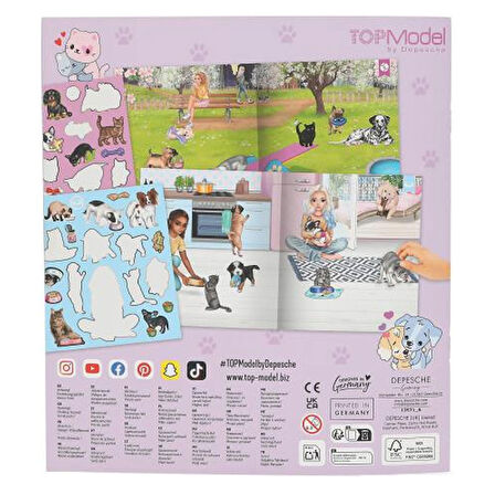 TOPModel Kediler-Köpekler Çıkartma Kitabı 13571