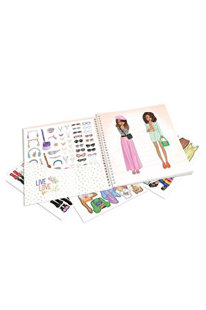 TOPModel Dress Me Up Moda Tasarım Defteri – Stickerlı Giydirme Aktivite Kitabı