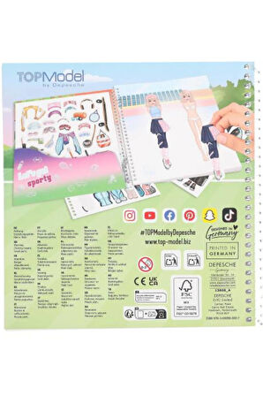TOPModel Dress Me Up Sporty – Spor Temalı Giydirme ve Tasarım Defteri (Stickerlı Moda Kitabı)