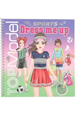 TOPModel Dress Me Up Sporty – Spor Temalı Giydirme ve Tasarım Defteri (Stickerlı Moda Kitabı)