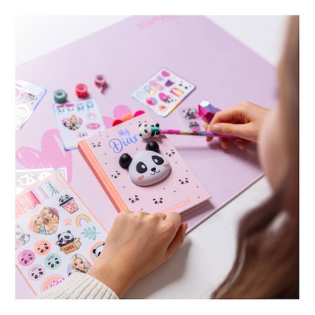 Top Model Panda Tasarımlı Günlük Seti Defter Ajanda Çok Renkli